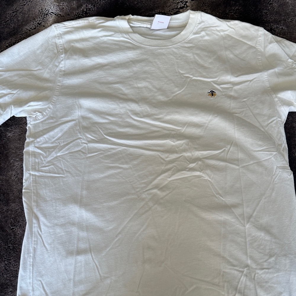 Brooks Brothers Cream Short Sleeve Tee